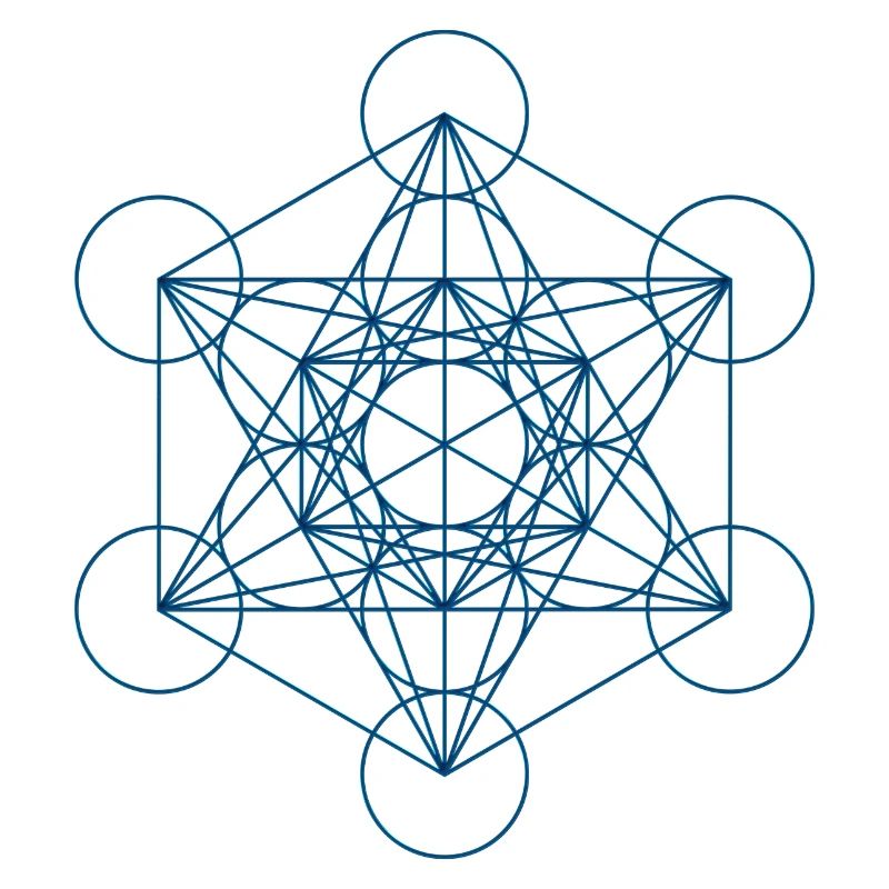 Le cube de Metatron - bleu