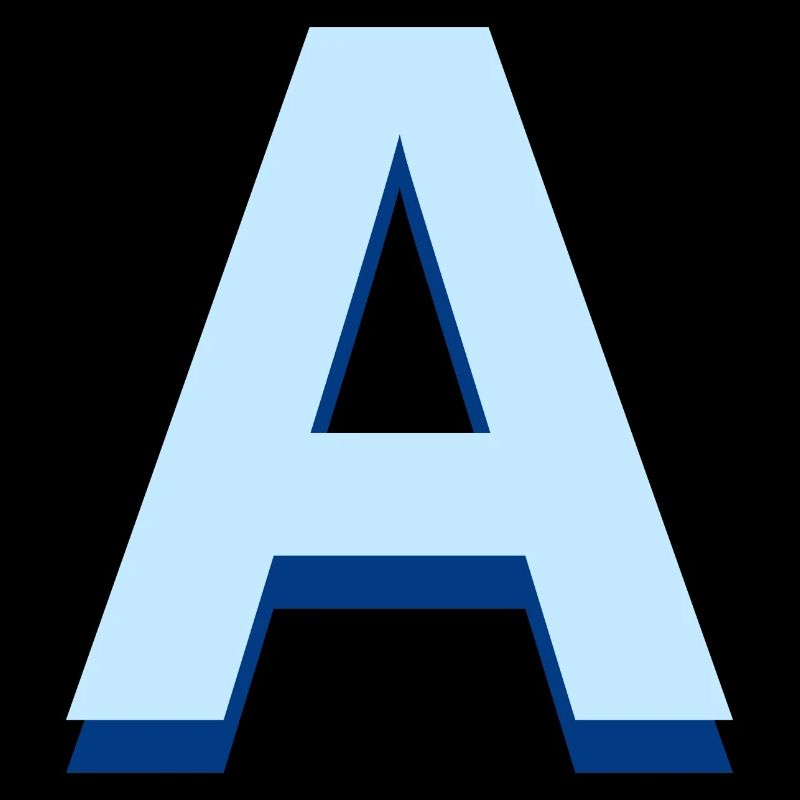 Buchstabe A Blue Pop und Modern