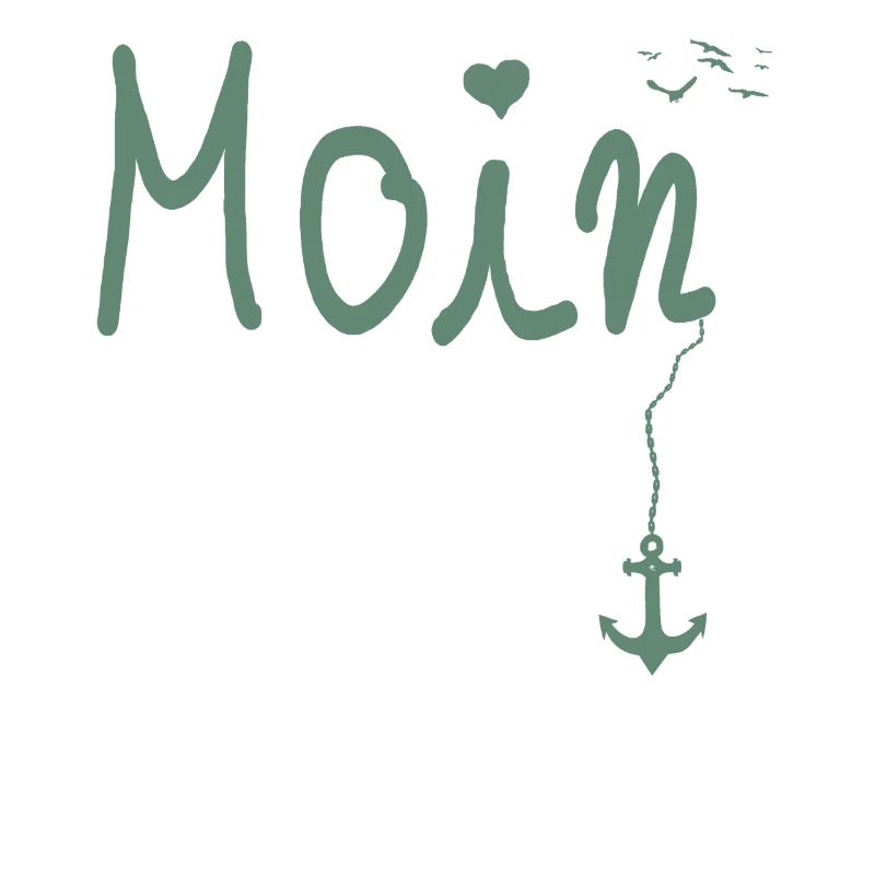 Moin Begrüßung Moin mit Möwe