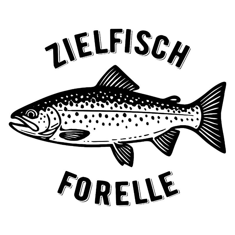 Zielfisch Forelle - Fisch - Angler Geschenk
