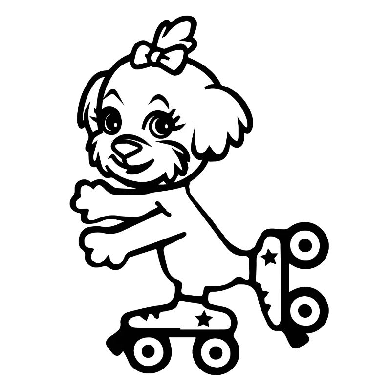 Hund auf Rollschuhe