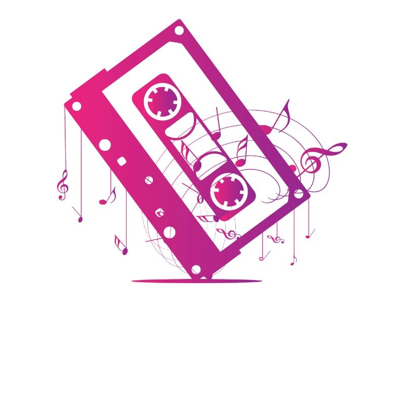 Cassette musicale avec des notes musicales