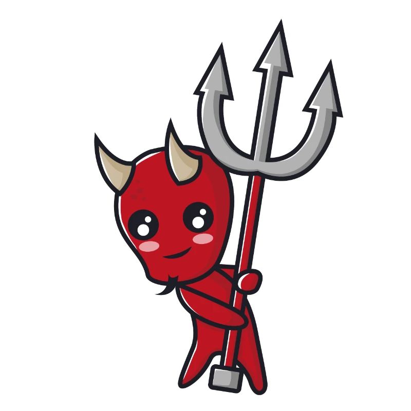 Devil with trident