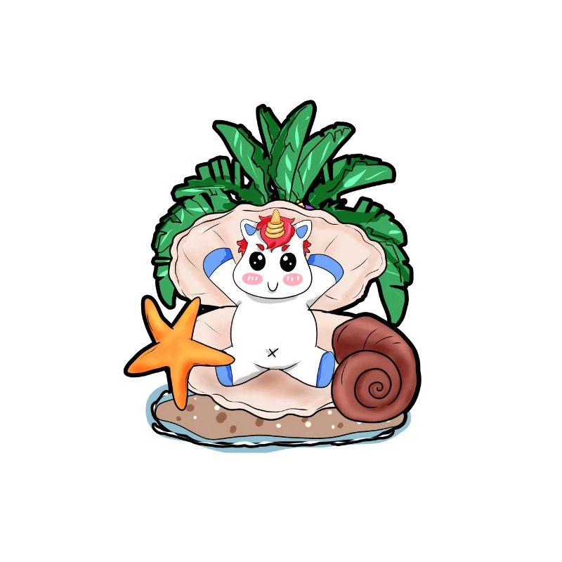 Unicorn throne shell gift
