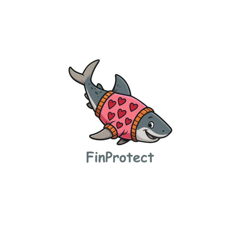 Requin comique avec pull coeur