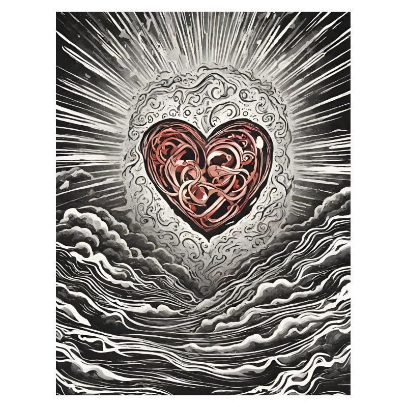 "Strahlendes abstraktes Herz"