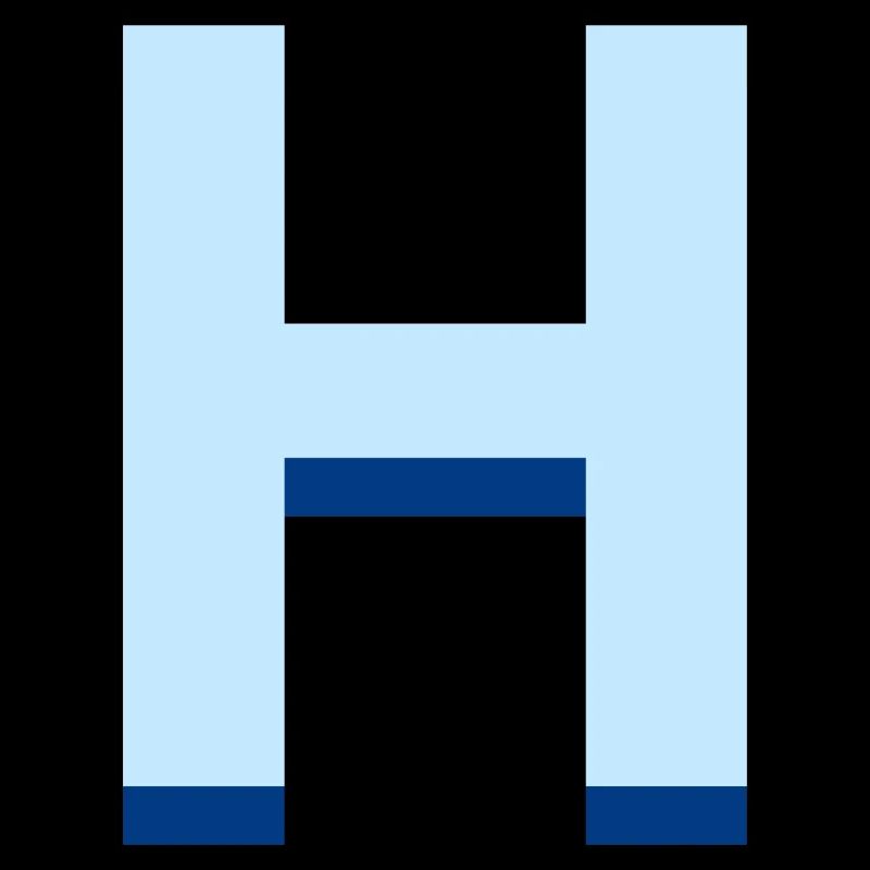 Pop und moderner blauer Buchstabe h