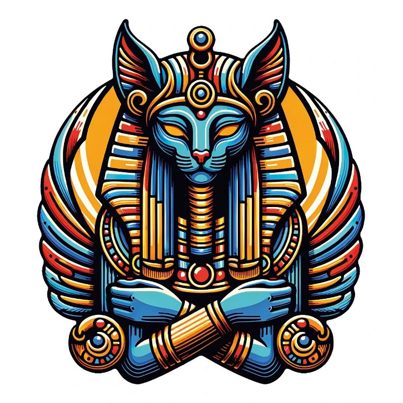 Chat dans le style du pharaon égyptien