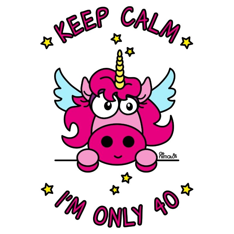 Licorne KEEP CALM I'm only 40 ans