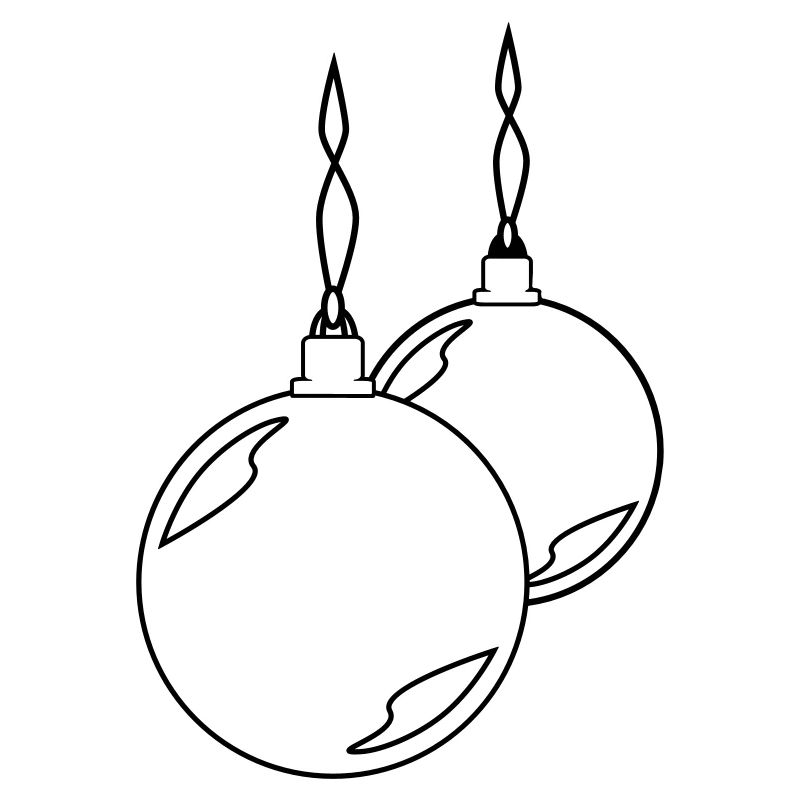 zwei Weihnachtskugeln