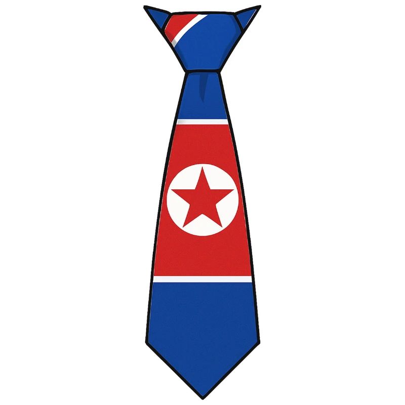 Cravate Corée du Nord – Conception du drapeau