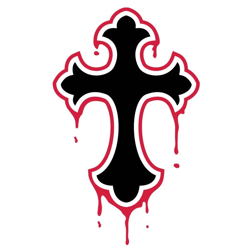 gothic, splatter, cross