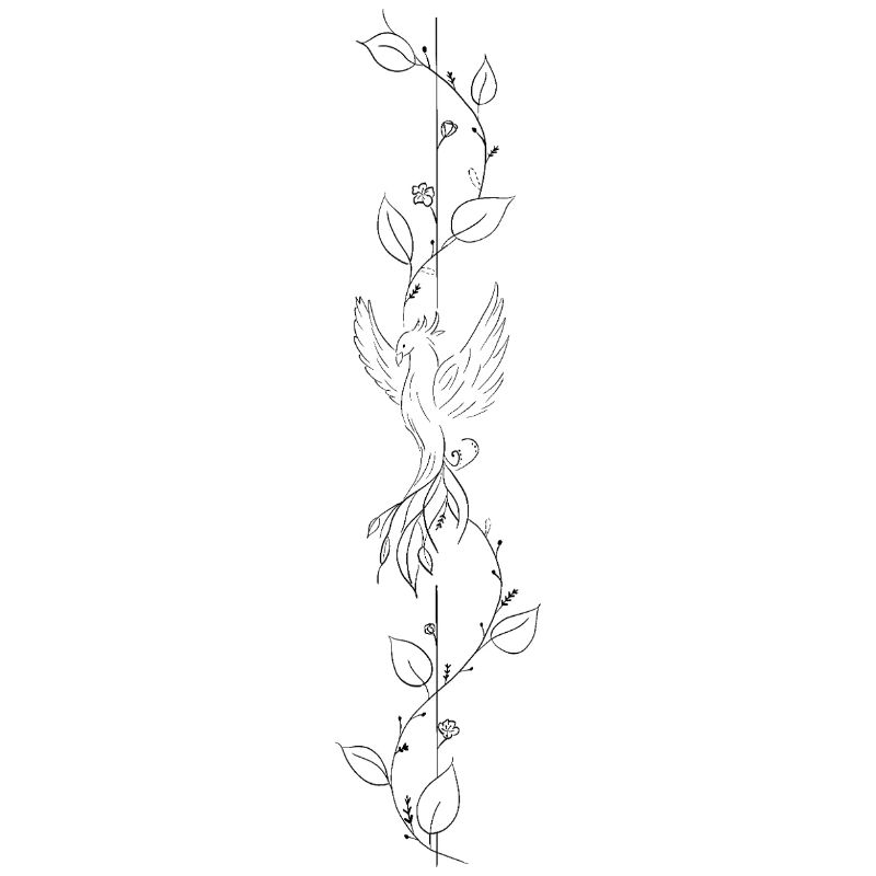 Phoenix & Ivy - Symmetrical Vine | Minimal Line