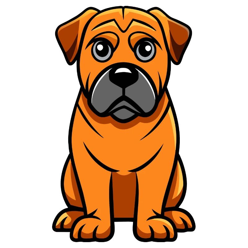 Protective Bullmastiff Digital Art