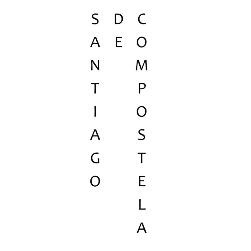 Lettrage Saint Jacques de Compostelle
