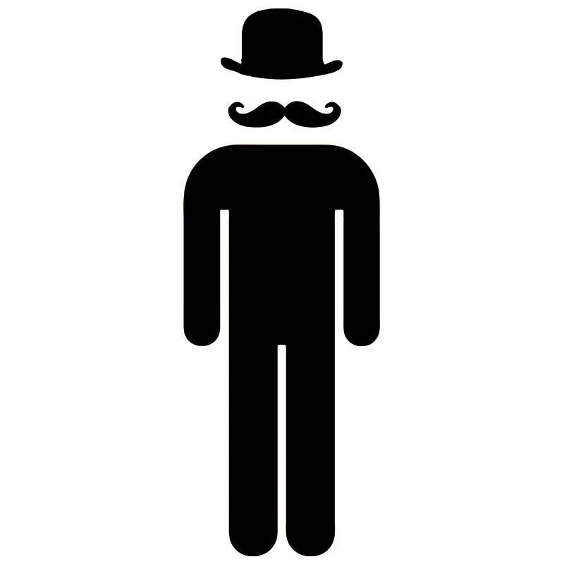 Man Beard Hat Icon - Gentleman