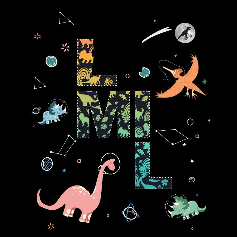 EMIL - Beau prénom de garçon avec dinosaure