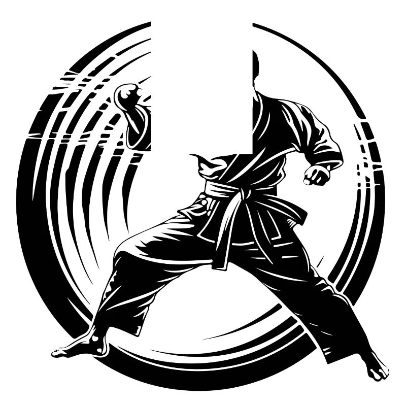 Silhouette de karaté