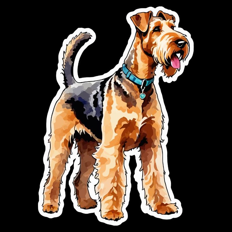 Airedale Terrier Aquarelle