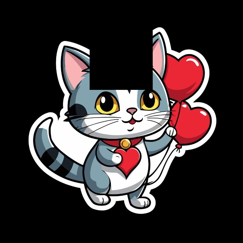 Coeur de chat - Saint-Valentin