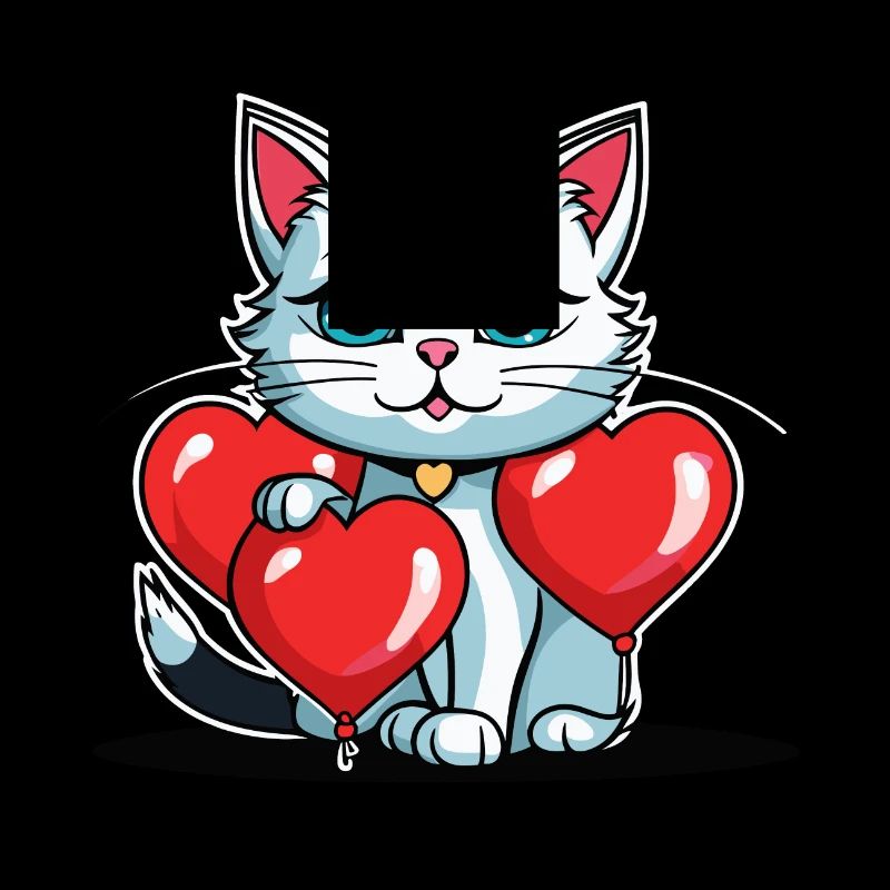 Coeur de chat - Saint-Valentin