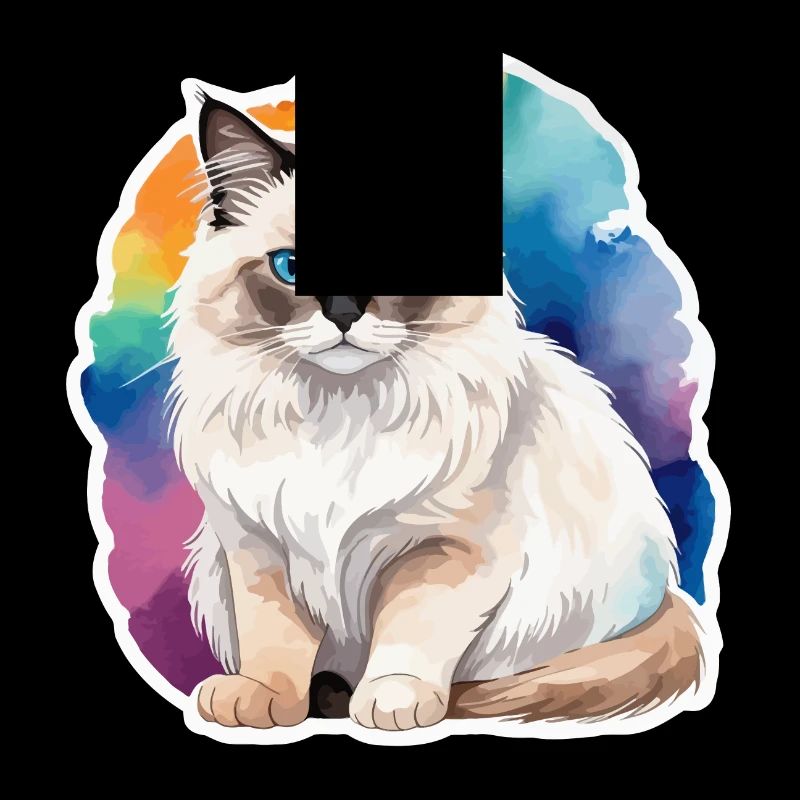 Birman Cat Watercolors
