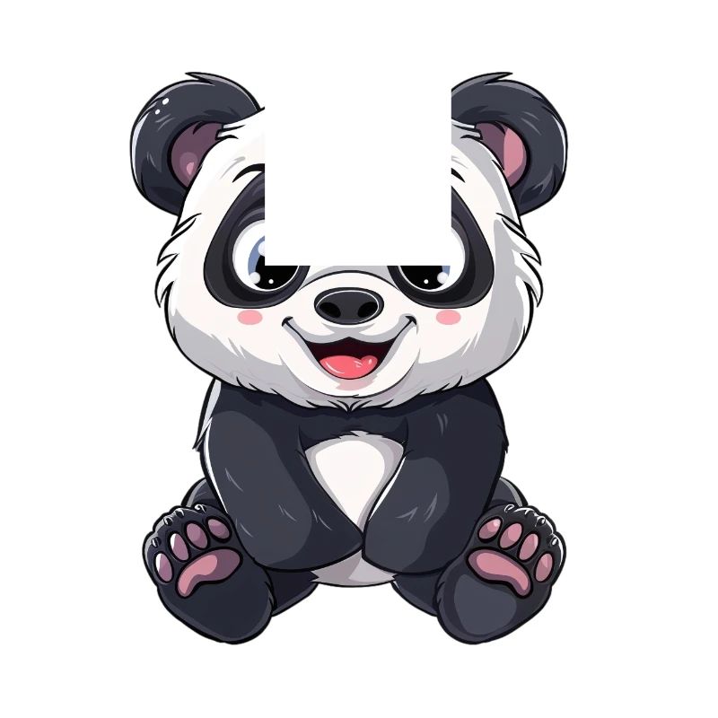 Panda mignon avec de grands yeux