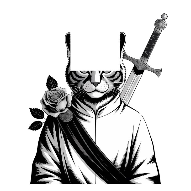 Die Samurai-Katze, die Bushido-Katze