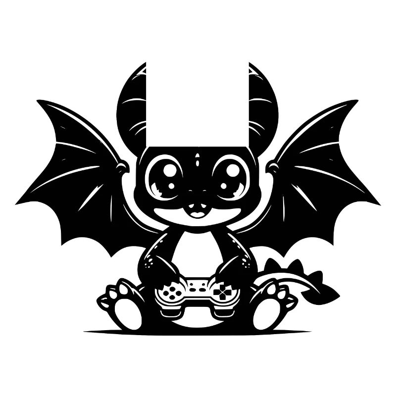 Süsser Kinder Drache mit Flügeln und Controller