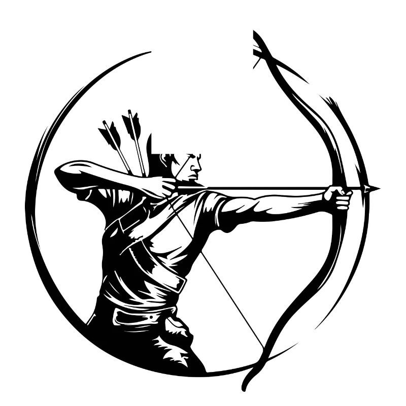 Bogenschießen Silhouette