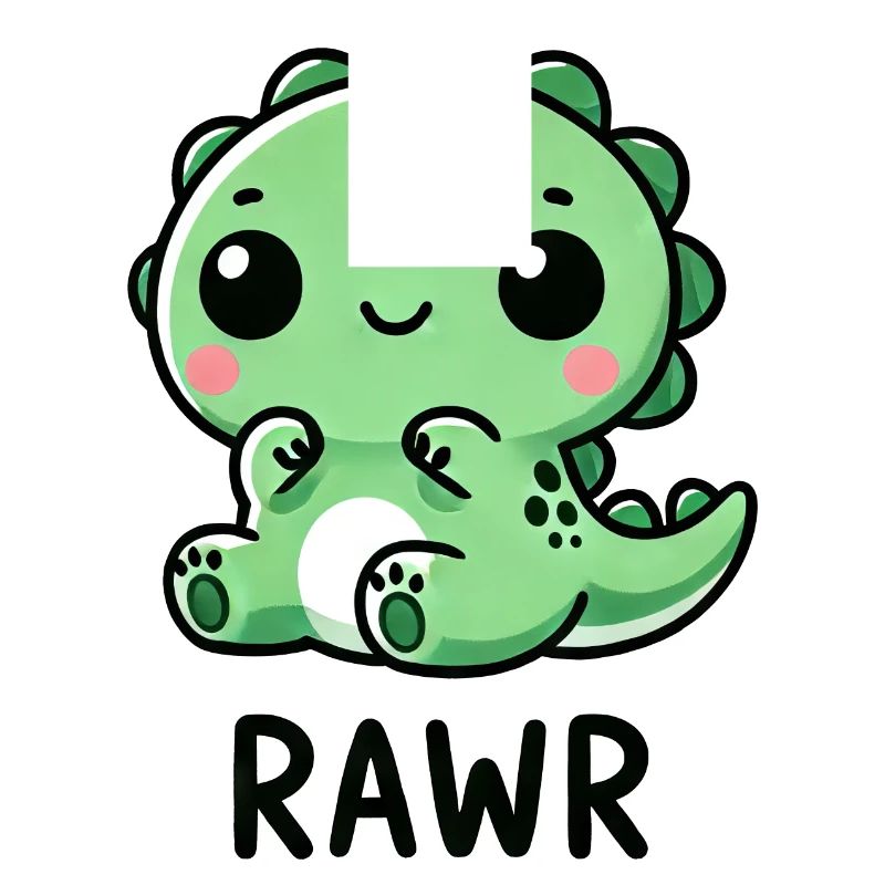 Cute Dino T-Rex Chibi Roar Cartoon