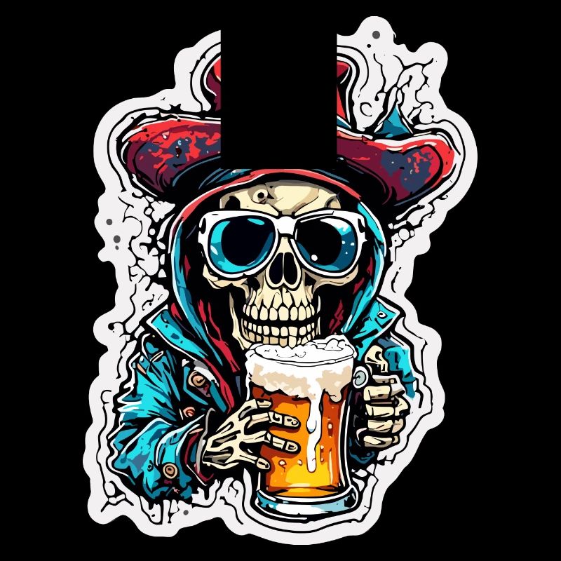 Skull / Totenkopf / Skelett / Gothic / Bier