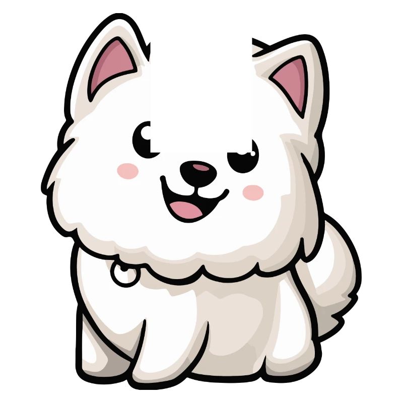 Samoyède chien bande dessinée bébé