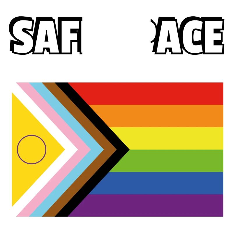 SAFE SPACE Drapeau de progrès de la fierté inclusive