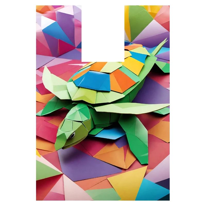 Rainbow Shell - Origami Turtle