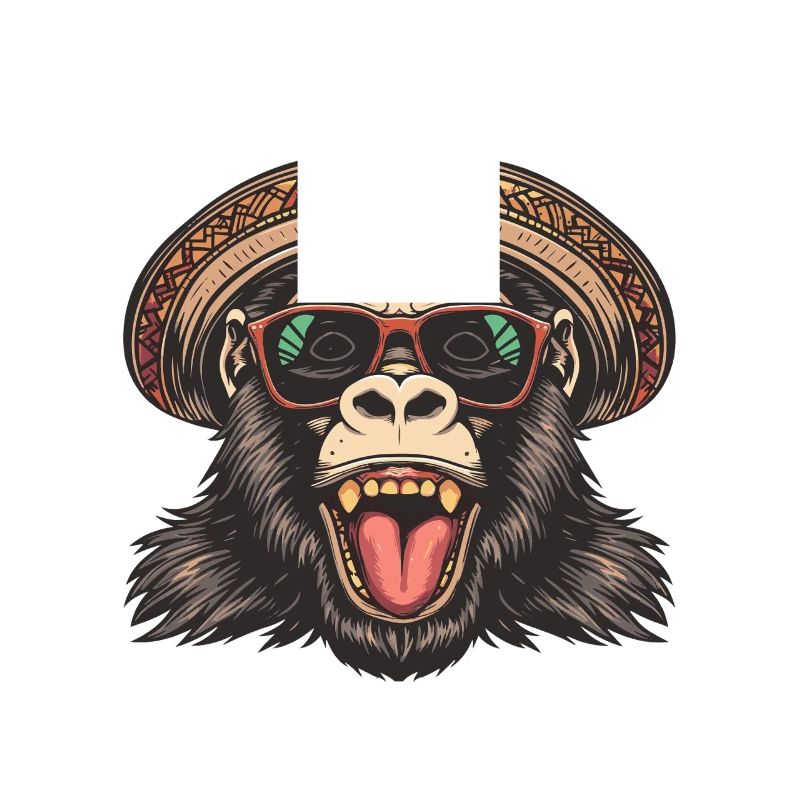 Gorilla Comic Funny Sombrero
