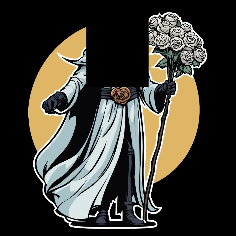 Sensenmann Blumen Illustration