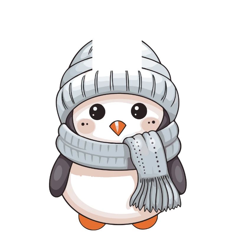 Pinguin Winter Comic Niedlich