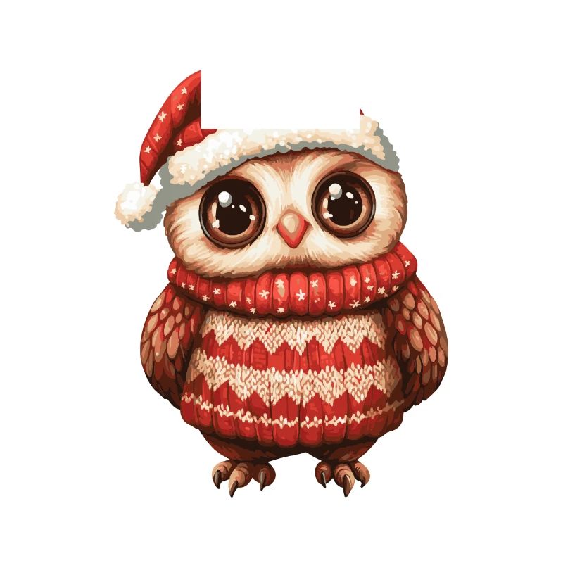 Eule Weihnachten Comic