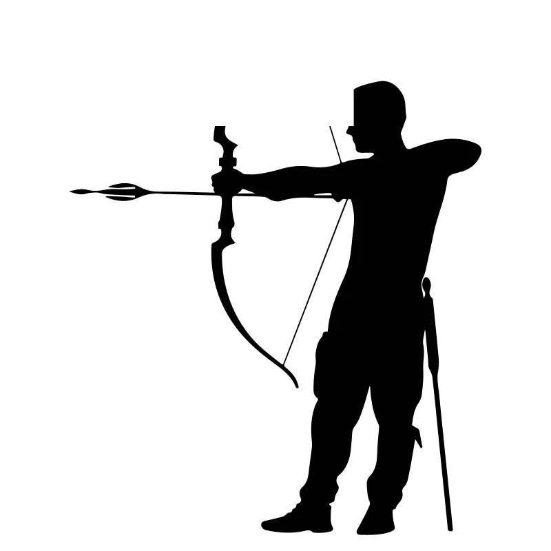 Bogenschießen Mann Silhouette
