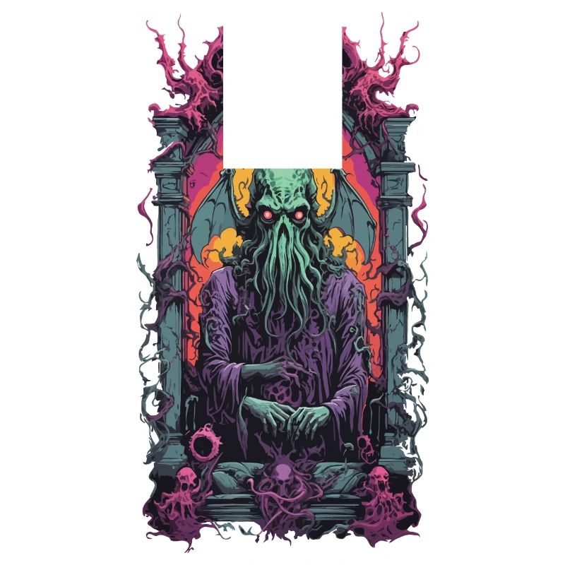 Cthulhu Gothic Occult Monster Horror Design