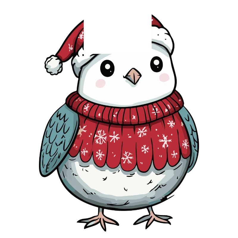 Taube Vogel Weihnachten Comic