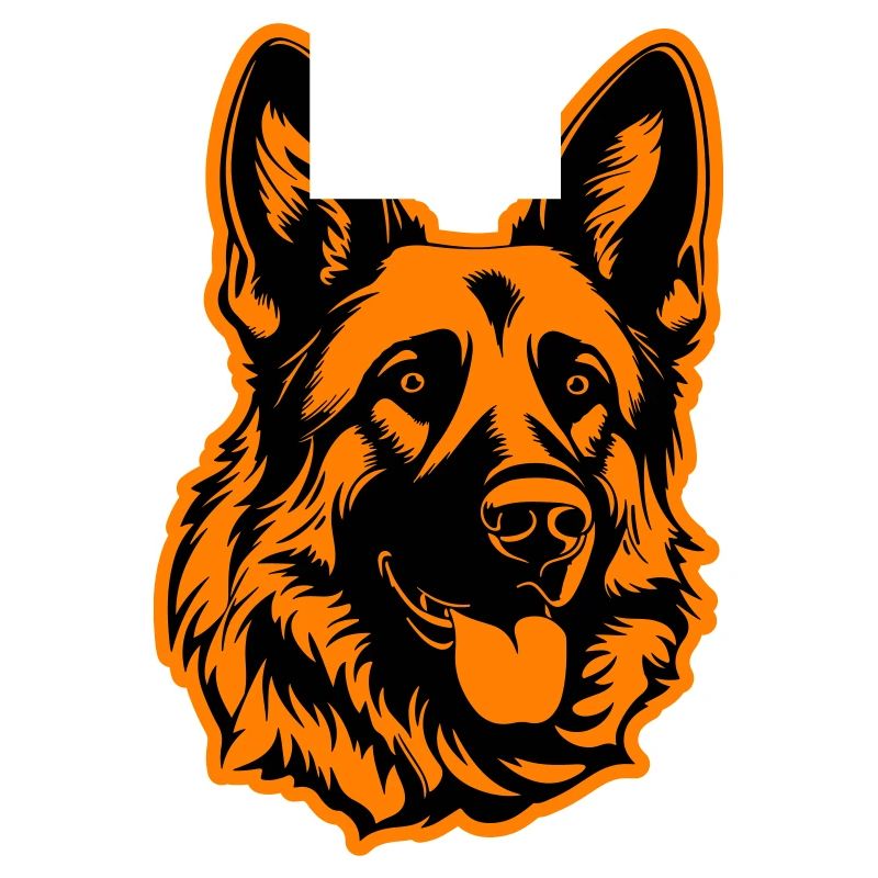 German Shepherd Dog Head