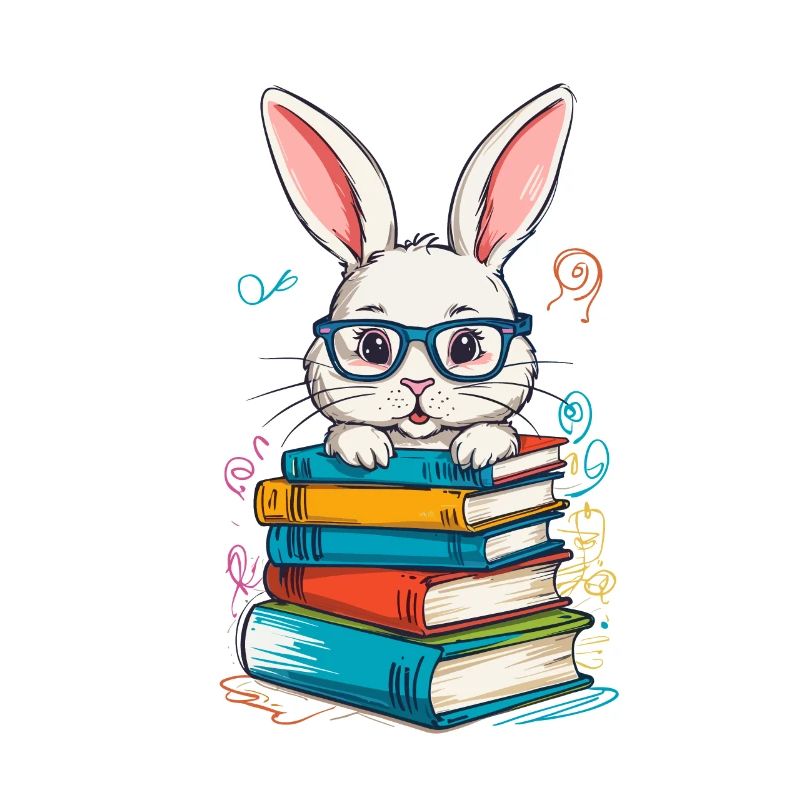 Reading Bunny Funny Books Reading Design