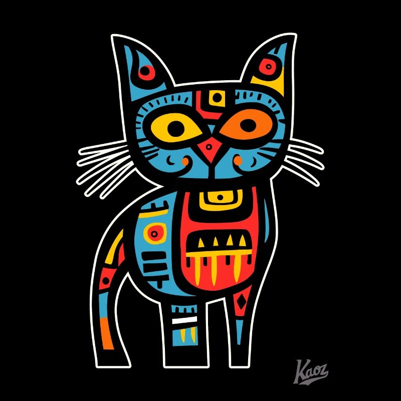 Art Cubisme Abstrait, Chat Stupide