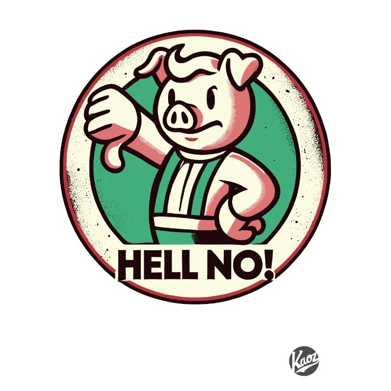Non merci! Pouces vers le bas cochon