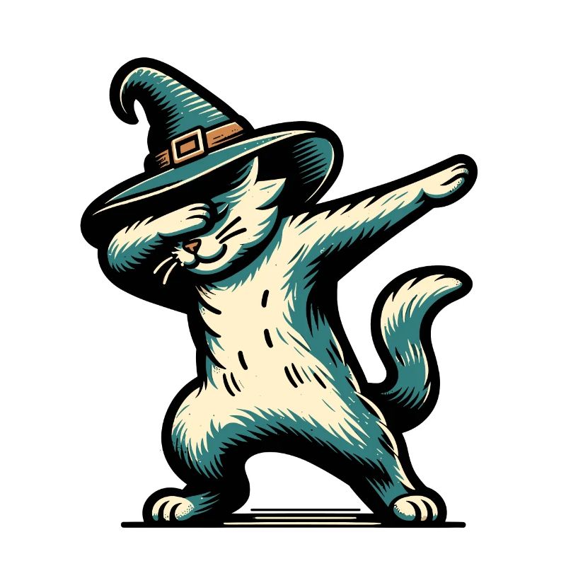 Dabbing Sorcières Chat Dabbing Pet Creepy