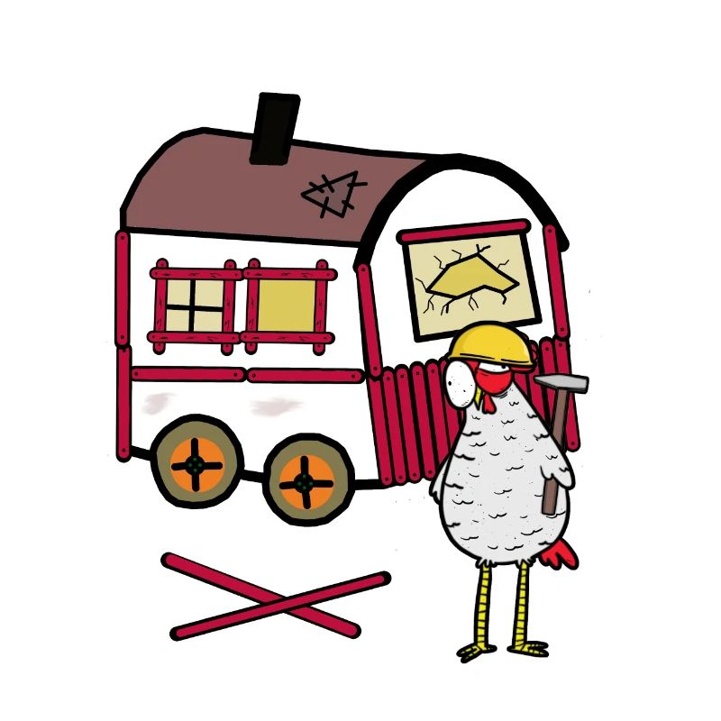 Remorque de construction Craftsman Chicken Tool Timyhaus