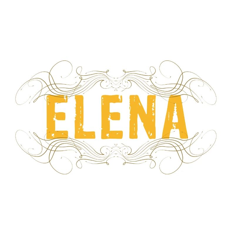 Lettrage ELENA décoré