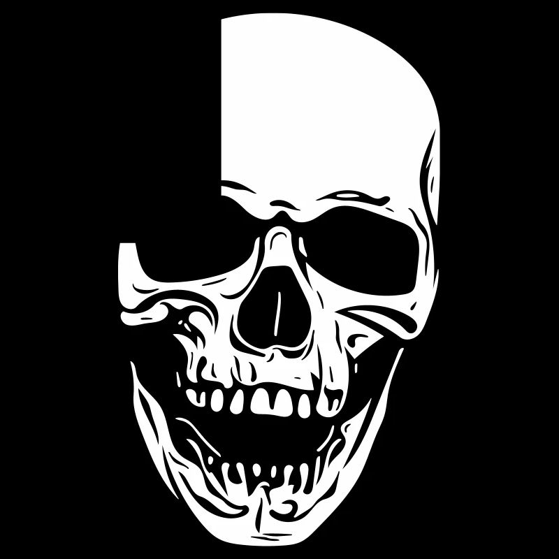 Vintage grinsender Vector Schädel